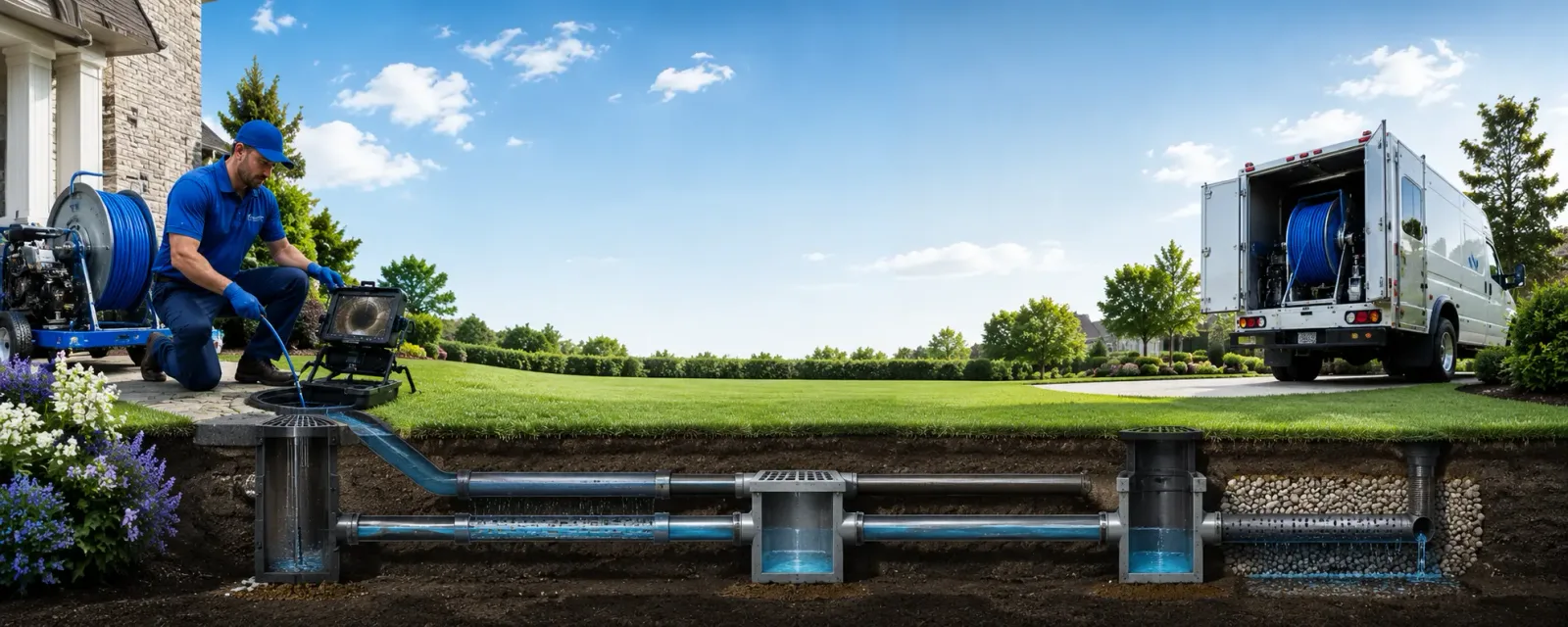 Outdoor drain cleaning information for New Hampton, NY